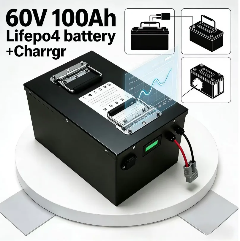 72V 40Ah Lifepo4 Battery Pack - 60V LiFePO4バッテリー 100Ah/120Ah/150Ah/200Ah | Bluetooth BMS