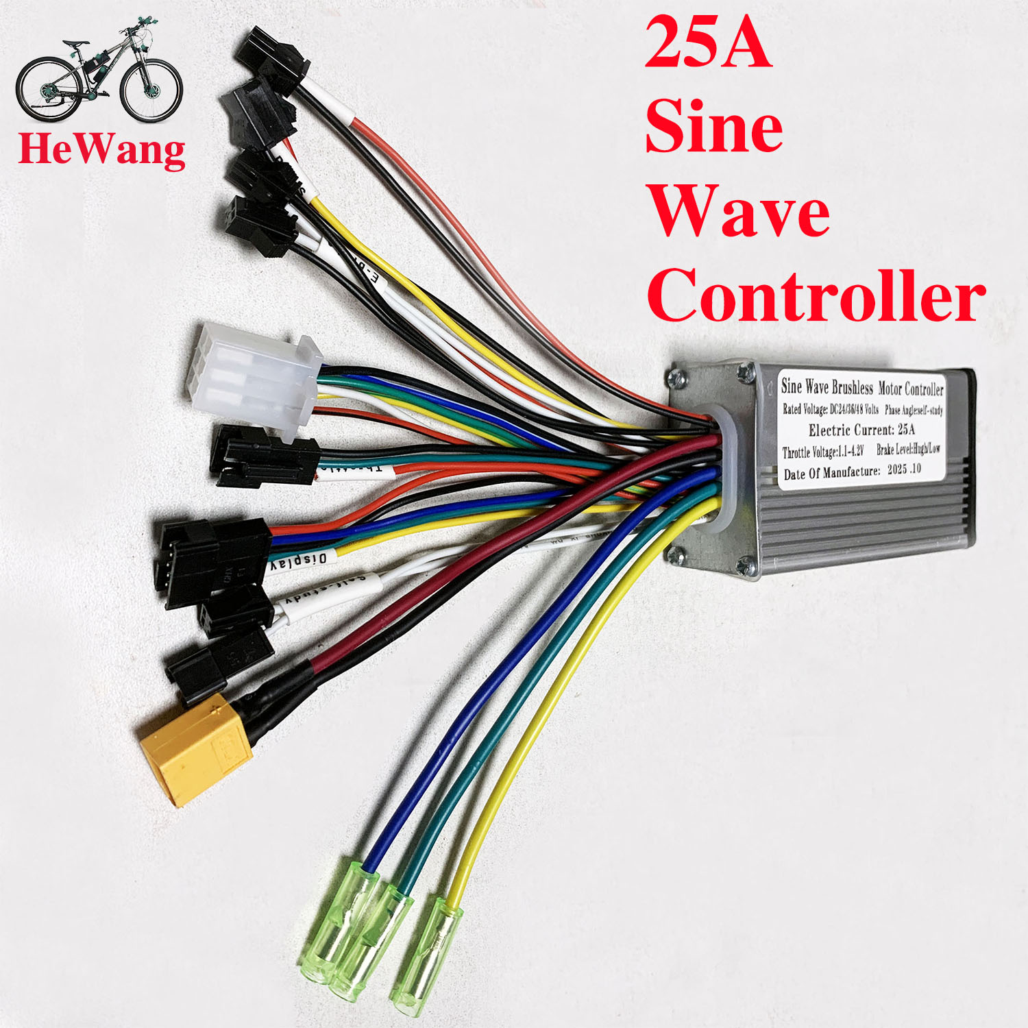 Kelly Kls7230S Controller - 24V/36V/48V 3モード正弦波ブラシレスモーターコントローラー 350W 20A-25A S866 V889