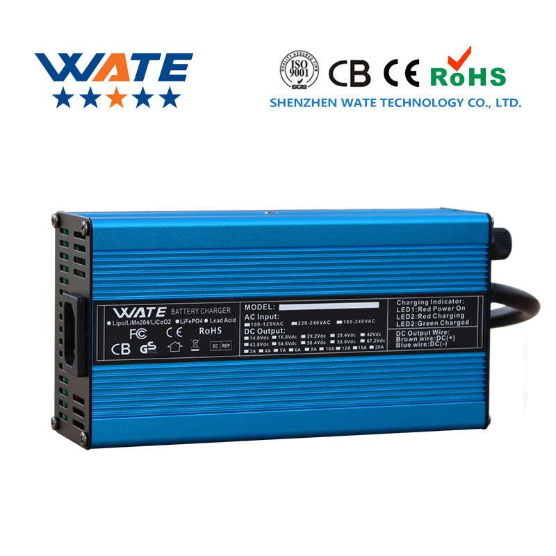 84V 20A Smart Charger - 67.2V 8A充電器、スマートアルミケース、16S 60V、リチウムイオンリチウム電池対応、安全で安定した急速充電、ブルー