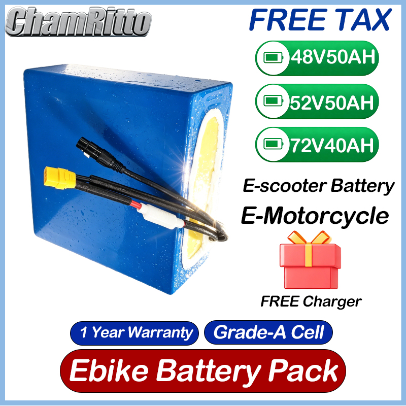 48V 52V 30ah 50ah 電動自転車 電動スクータ - 60V 50Ah Electric Scooter Battery のレビューと価格