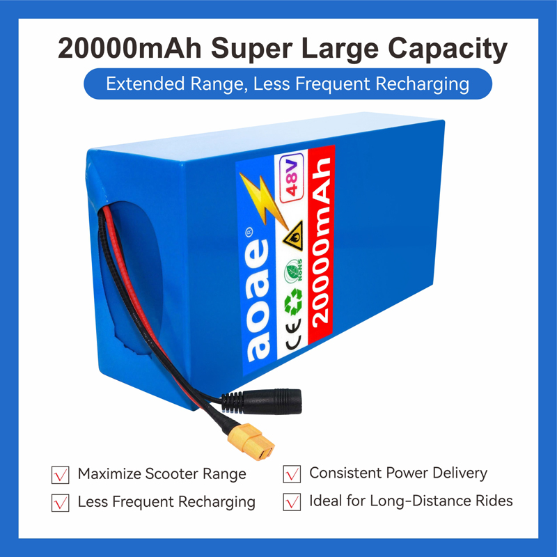 48V電動スクーターバッテリー 13S6P 20Ah 186 - 60V 50Ah Electric Scooter Battery のレビューと価格