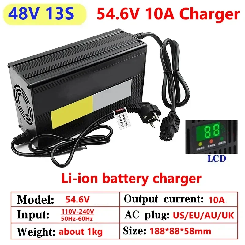 リチウム電池充電器,LCDディスプレイ,アルミニウムシェル, - 84V 20A Smart Charger のレビューと価格