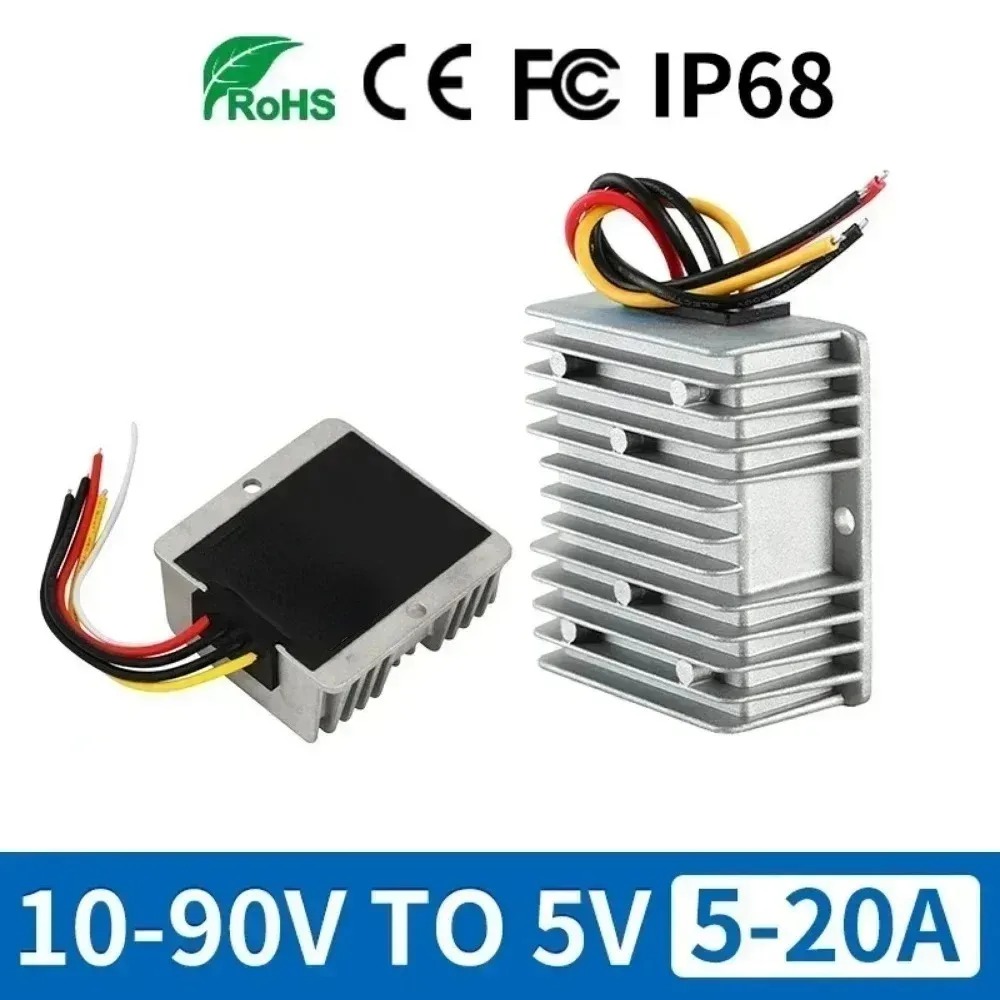DC 10-90V から 5V へのコンバーター、5ボルトレ - 72V 15A Fast Charger のレビューと価格