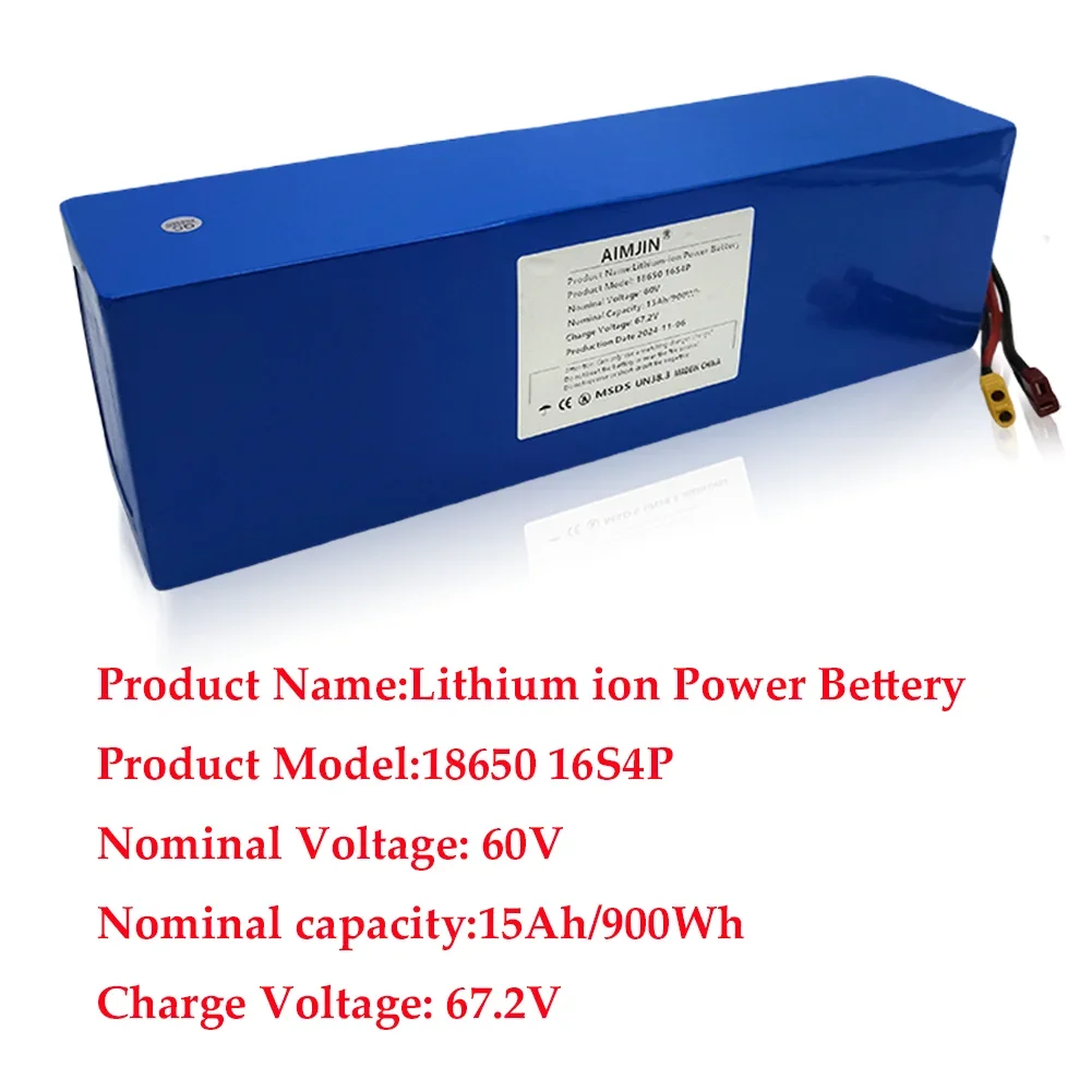 60V 15Ah バッテリー 16S4P 15000mAh  - 60V 50Ah Electric Scooter Battery のレビューと価格
